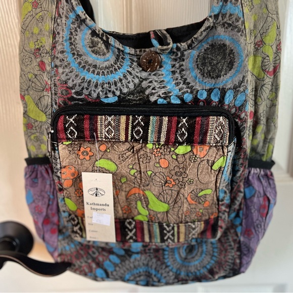 Kathmandu Handbags - Kathmandu Collection Vintage Patchwork Hobo Bag